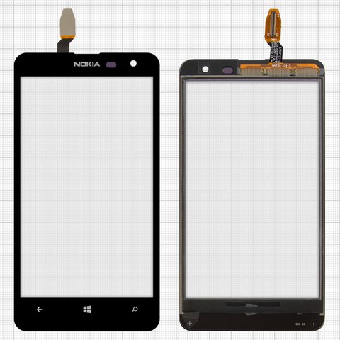 Сенсорний екран для Nokia 625 Lumia, чорний