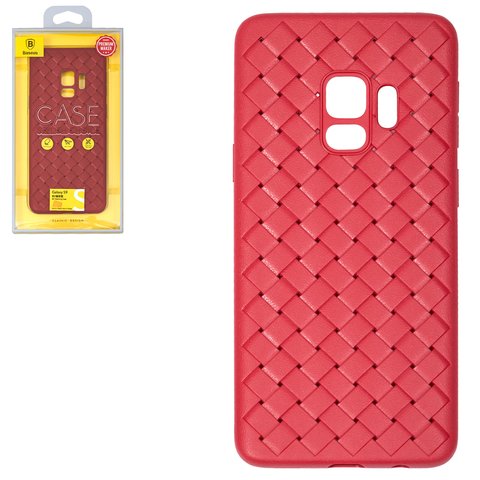 Чохол Baseus для Samsung G960 Galaxy S9, червоний, плетений, пластик, #WISAS9 BV09