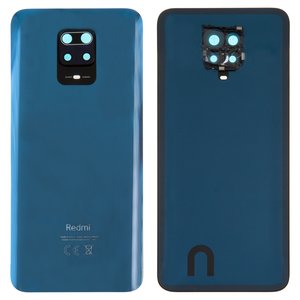 Задня панель корпуса для Xiaomi Redmi Note 9 Pro, сіра, із склом камери, 64 Мп, M2003J6B2G