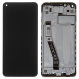 Дисплей для Xiaomi Redmi 10X 4G, Redmi Note 9, черный, с рамкой, Original (PRC), M2003J15SC, M2003J15SG, M2003J15SS