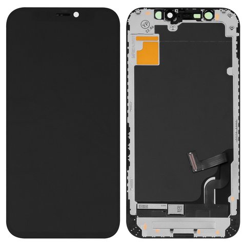 Дисплей для iPhone 12 mini, черный, с рамкой, Copy, Tianma, TFT 