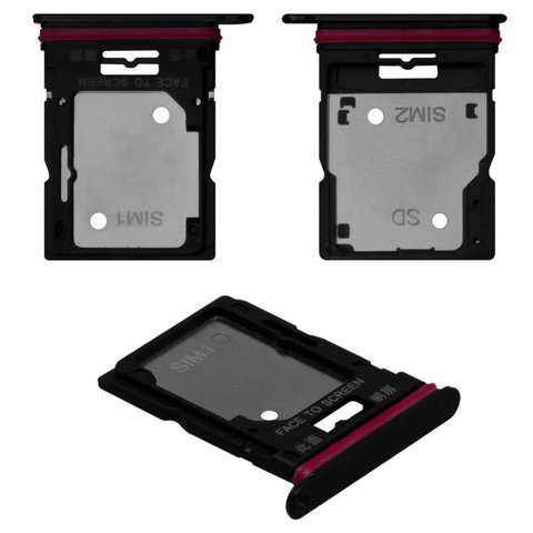 Держатель SIM карты для Xiaomi Poco X4 Pro 5G, черный, laser black