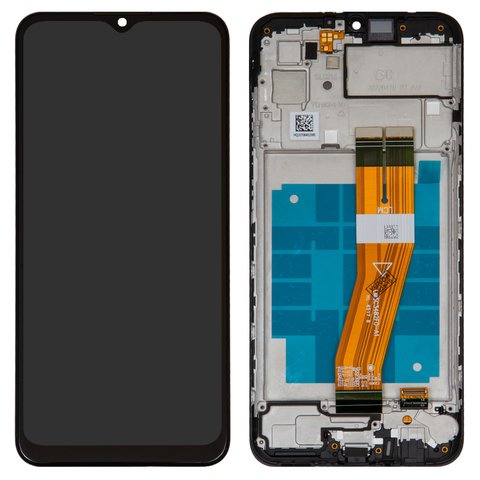 Дисплей для Samsung A035F Galaxy A03, черный, с рамкой, Original PRC 