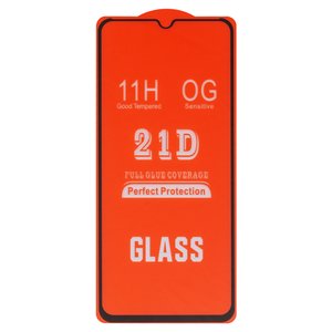 Защитное стекло для Realme C30, C33, совместимо с чехлом, Full Glue, без упаковки , черный