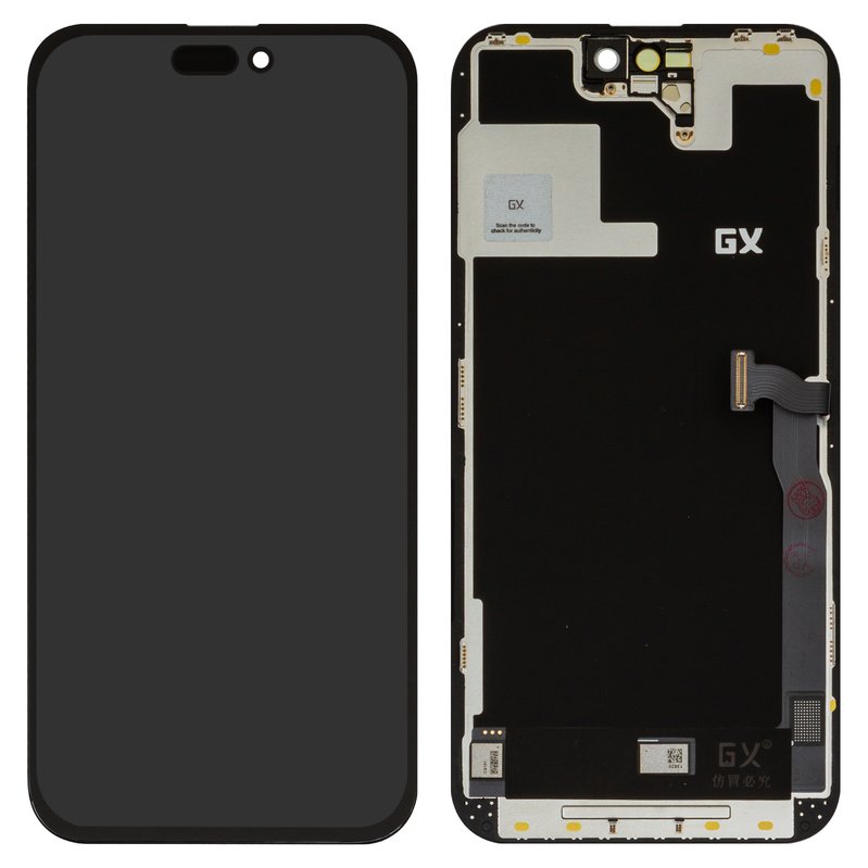Дисплей для iPhone 14 Pro Max, черный, с рамкой, High Copy, без