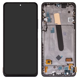 Дисплей для Xiaomi Mi 11i, Poco F3, Redmi K40, чорний, з рамкою, High Copy, OLED 