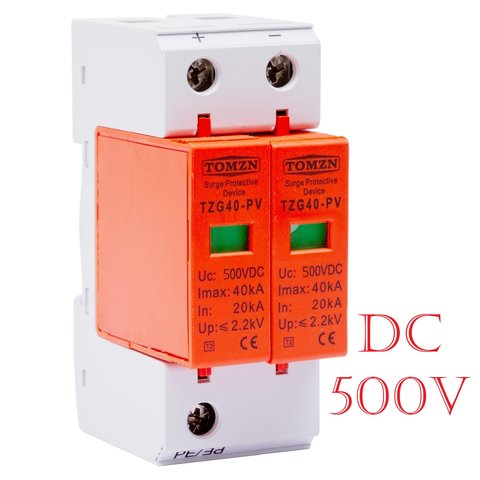 Устройства защиты от импульсных перенапряжений TOMZN TZG40 PV, 2P, 500 В, PV