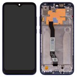 Дисплей для Xiaomi Redmi Note 8T, синий, без логотипа, с рамкой, Сopy, с широким ободком, M1908C3XG