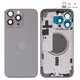 Корпус для iPhone 15 Pro Max, серый, с держателем SIM-карты, с боковыми кнопками, Original (PRC), EU Version, natural titanium