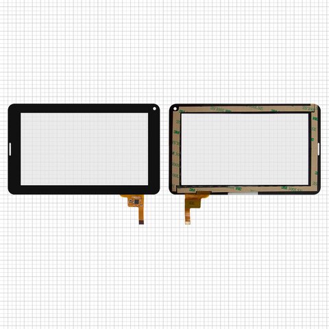 Cristal táctil puede usarse con China Tablet PC 7"; Zync Z930 3G; Digma  iDj7n 3G, negro, 186 mm, 12 pin, 111 mm, capacitivo, 7", #300 N3803B B00 V1.0 300 N3803B C00 V1.0