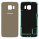 Housing Back Cover compatible with Samsung G925F Galaxy S6 EDGE, (golden, 2.5D, Original (PRC))