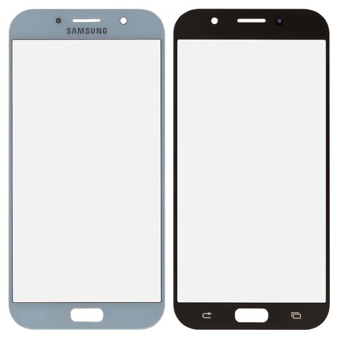 Housing Glass compatible with Samsung A720F Galaxy A7 2017 , dark blue 