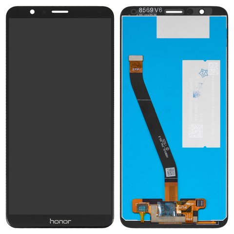 Дисплей для Huawei Honor 7X, черный, лого Honor, без рамки, High Copy, BND L21