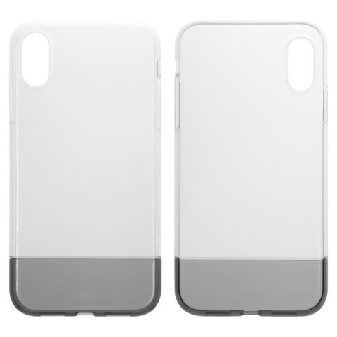 Чехол Baseus для iPhone XR, черный, бесцветный, прозрачный, силикон, #WIAPIPH61 RY01