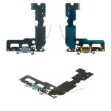 Шлейф для iPhone 7 Plus, коннектора наушников, коннектора зарядки, серый, с компонентами, AAA