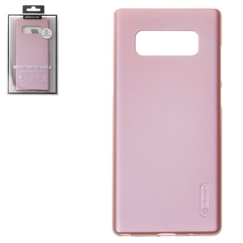 Чехол Nillkin Super Frosted Shield для Samsung N950F Galaxy Note 8, розовый, с подставкой, матовый, пластик, #6902048145511