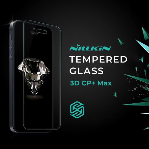 Tempered Glass Screen Protector Nillkin 3D CP+ Max compatible with Xiaomi Mi 8 SE 5.88", 0,33 mm 9H, Anti Fingertip, 5D Full Glue, black, the layer of glue is applied to the entire surface of the glass, M1805E2A  #6902048159198
