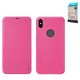 Case Nillkin Sparkle laser case compatible with iPhone X, iPhone XS, (pink, with logo hole, flip, PU leather, plastic) #6902048147409