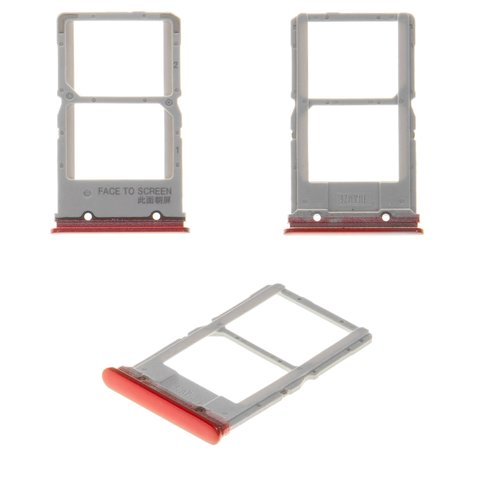 SIM Card Holder compatible with Xiaomi Mi 9T, red, M1903F10G 