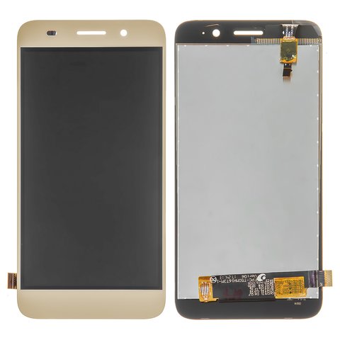 LCD compatible with Huawei Y3 2017 , Y5 lite 2017 , golden, grade B, without frame, High Copy, CRO L22 CRO L02 CRO U00 