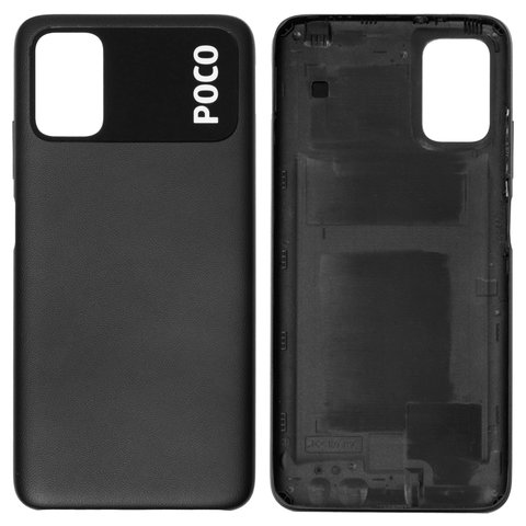 Panel trasero de carcasa puede usarse con Xiaomi Poco M3, negra, M2010J19CG