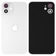 Panel trasero de carcasa puede usarse con iPhone 12, blanco, con vidrio de cámara, small hole