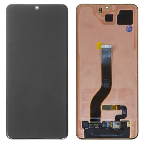 LCD compatible with Samsung G985 Galaxy S20 Plus, G986 Galaxy S20 Plus 5G, black, without frame, original change glass 