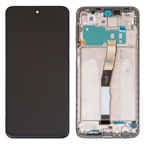 Дисплей для Xiaomi Redmi Note 9 Pro, Redmi Note 9S, белый, с рамкой, Оригинал переклеено стекло , M2003J6B2G, M2003J6A1G