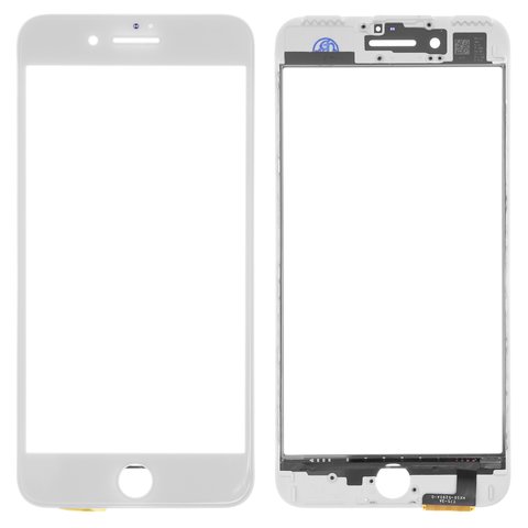 Cristal táctil puede usarse con iPhone 7 Plus, con película OCA, con marco, blanco, AAA