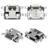 Charge Connector compatible with Nokia 2.4, C31; Samsung A107 Galaxy A10s, A107F/DS Galaxy A10s, (5 pin, micro USB type-B)
