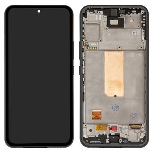 Pantalla LCD puede usarse con Samsung A546 Galaxy A54 5G, negro, con marco, High Copy, original LCD size, OLED 