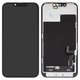 LCD compatible with iPhone 13, (black, with frame, change glass)