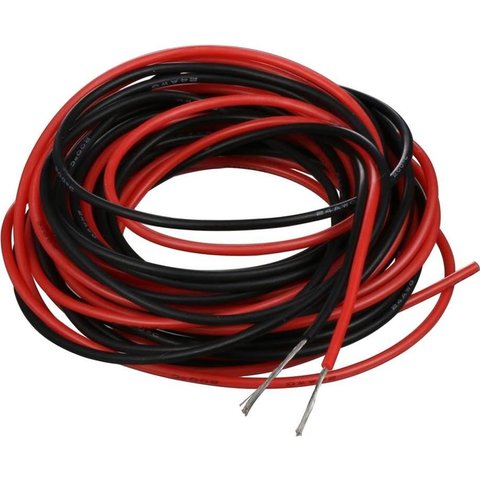 Провод в силиконовой изоляции 24AWG, 0,25 мм², 1 м, красный, UL3135