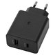 Mains Charger EP-TA220, (35 W, Power Delivery (PD), black, 2 outputs)