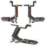 Cable flex puede usarse con iPhone 14 Pro Max, del conector de carga, negro, con micrófono, con componentes, HC