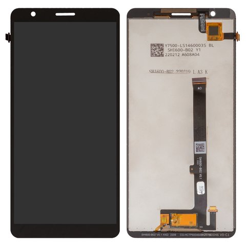 LCD compatible with ZTE Blade A31 Plus, black, without frame, Copy, SHI600 B02 
