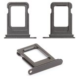 SIM Card Holder compatible with iPhone 16e, (black, Black, single sim)