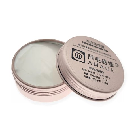 Fundente en pasta Amaoe M51 15CC, libre de halógeno, 25 g