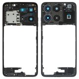 Housing Middle Part compatible with Motorola Moto G15, (black)