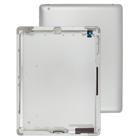 Housing Back Cover compatible with Apple iPad 4, silver, version Wi Fi  