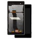 LCD compatible with Sony C6916 Xperia Z1s, (black, with frame, Original (PRC))