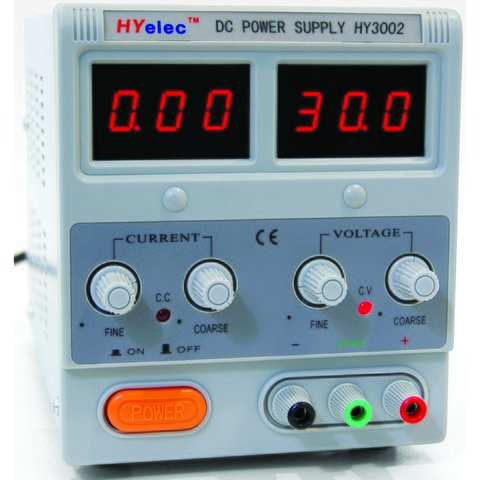 DC Power Supply  HYelec HY3002 LED display; 0 30V; 0 2A 
