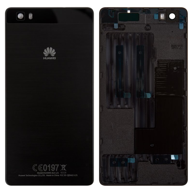 Omringd klein Lot Housing Back Cover compatible with Huawei P8 Lite (ALE L21), (black) -  GsmServer