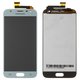 LCD compatible with Samsung J330 Galaxy J3 (2017), (blue, without adjustment of light, without frame, Copy)