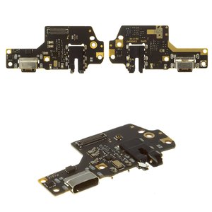 Flat Cable compatible with Xiaomi Redmi Note 8T, headphone connector, charge connector, with microphone, with components, Original PRC , charging board, M1908C3XG 