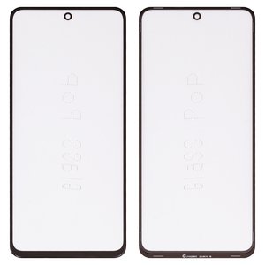 Housing Glass G+OCA PRO compatible with Xiaomi Redmi Note 9 Pro, Redmi Note 9S, with OCA film, black 
