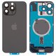 Housing Back Cover compatible with iPhone 16 Pro Max, (black, with camera lens, Original (PRC), black titanium)