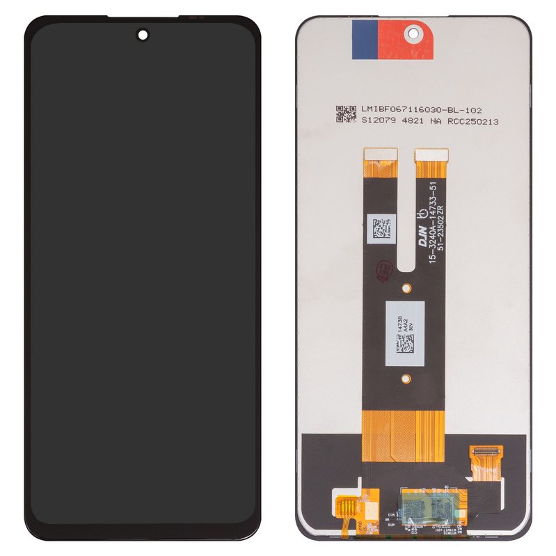 LCD compatible with ZTE Nubia V60, (black, without frame, High