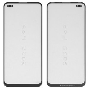 Стекло корпуса G+OCA PRO для Oppo A93 4G, Reno4 5G, Reno4 Lite, с OCA пленкой, черное