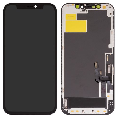 Дисплей для iPhone 12, iPhone 12 Pro, черный, с рамкой, AAA, TFT , ZY, LTPS HD+